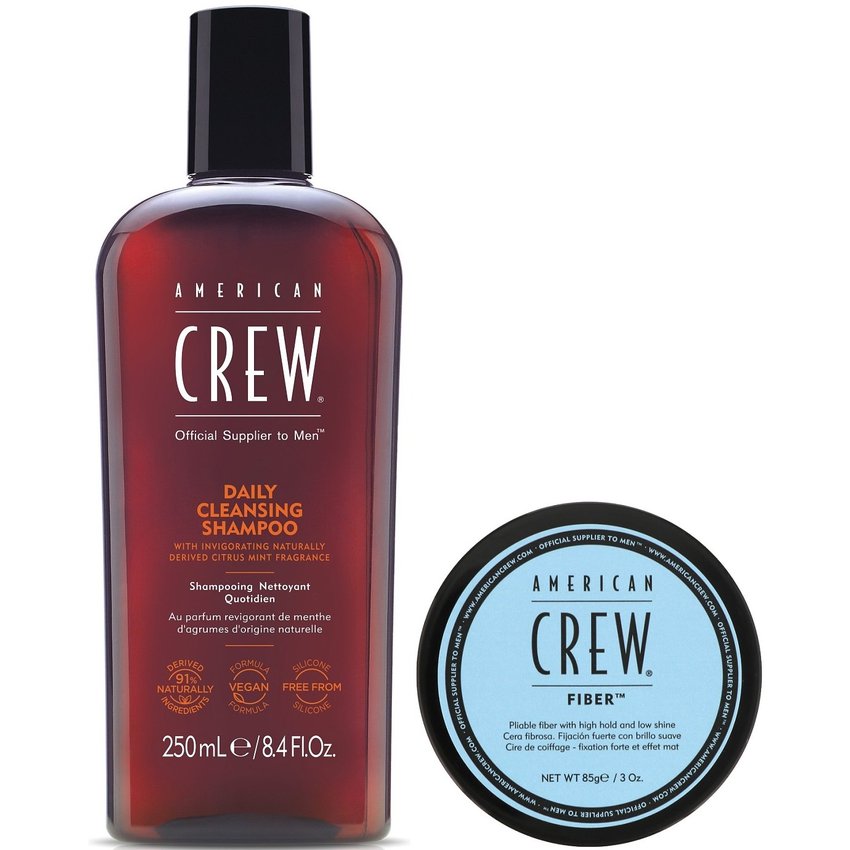 Daily Shampoo 250ml + Cera Mate Fiber 85gr American Crew Men