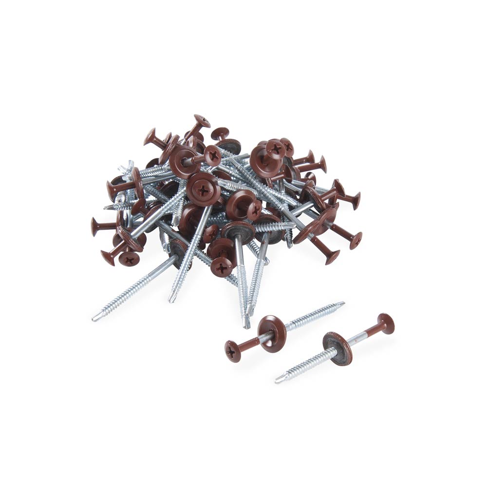 Tornillo de acero con aracela impermeable rojo 68x4.2mm
