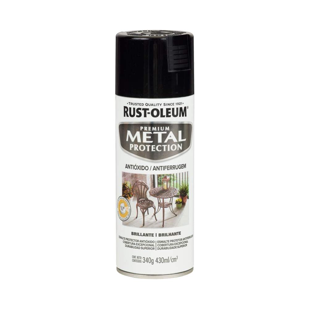 Spray para metales Negro Brillante 340 gramos