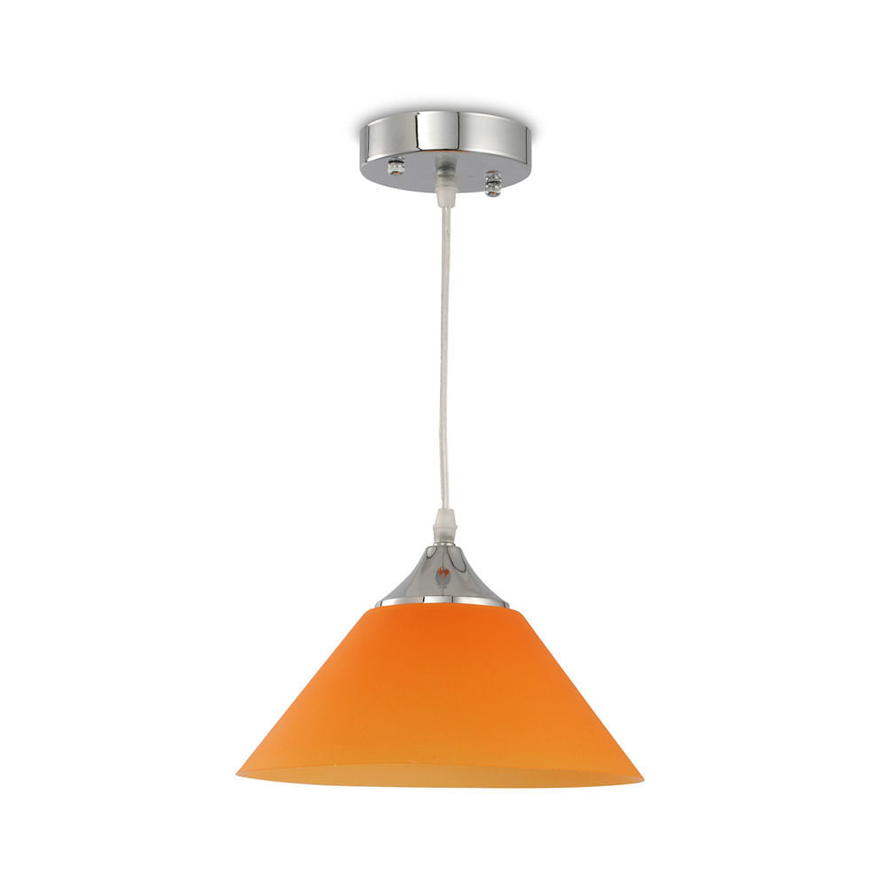 Lámpara Colgante Teresa Acrílico Naranja 25 cm 1 Luz