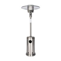 Estufa de Patio GLP Acero Inoxidable Plata 221cm Orange