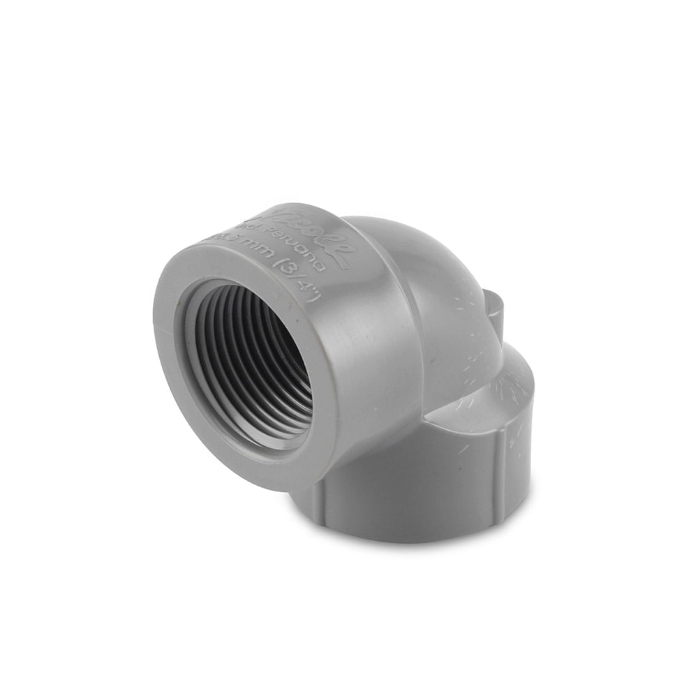 Codo PVC cromado 3/4"" x 90