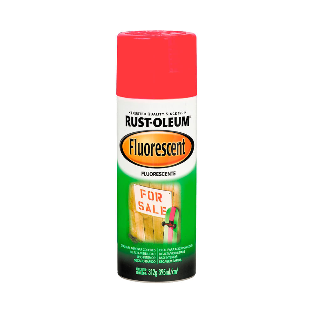Spray Fluorescente Rojo/Naranja 312 gramos