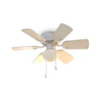 Ventilador de techo reversible 6 aspas 30"" 1 luz
