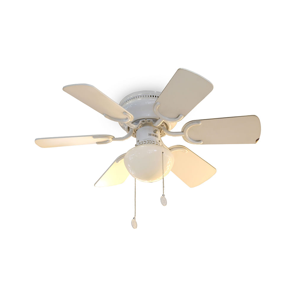 Ventilador de techo reversible 6 aspas 30"" 1 luz