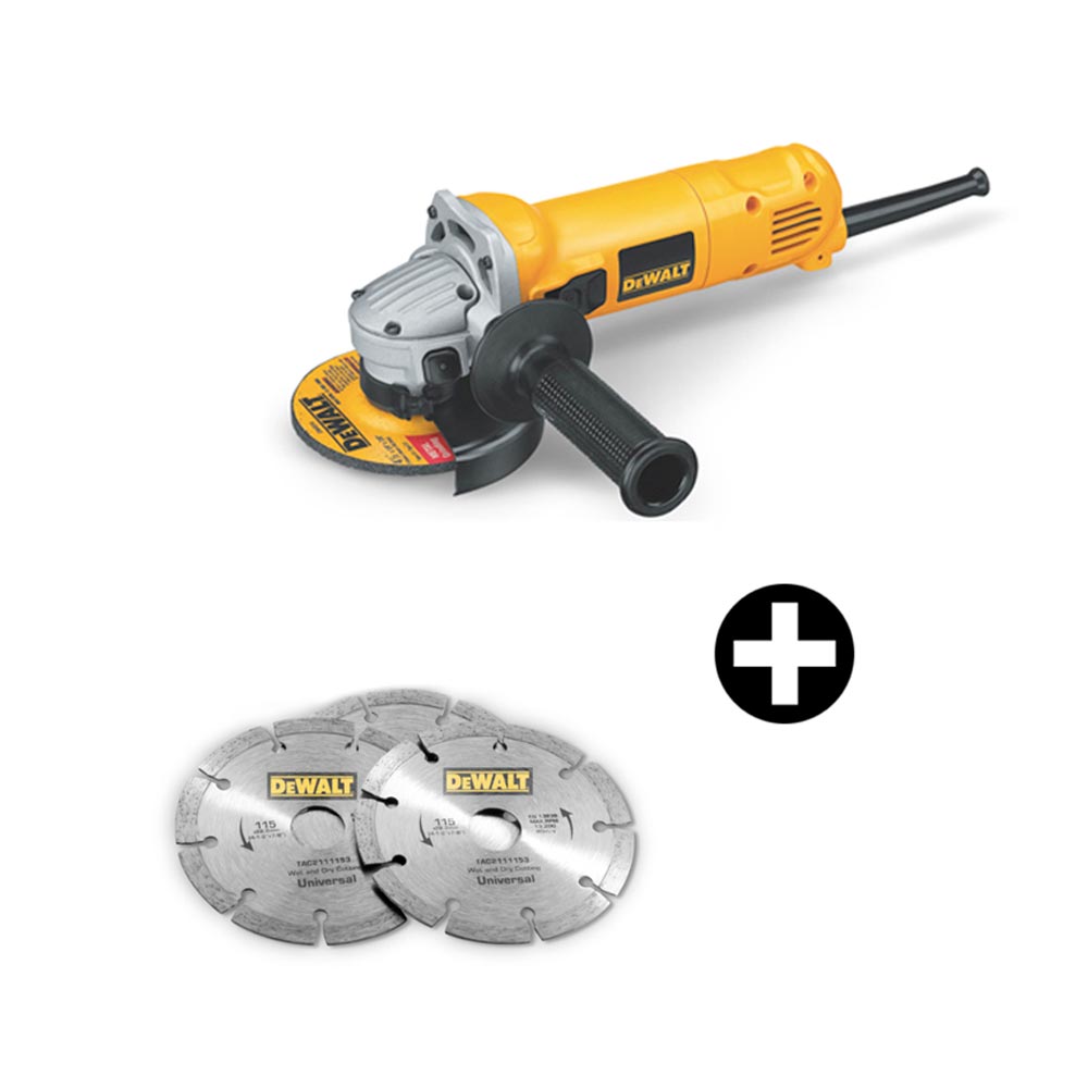 COMBO Amoladora 4.5"" DWE-4020 + 3 discos diamantados