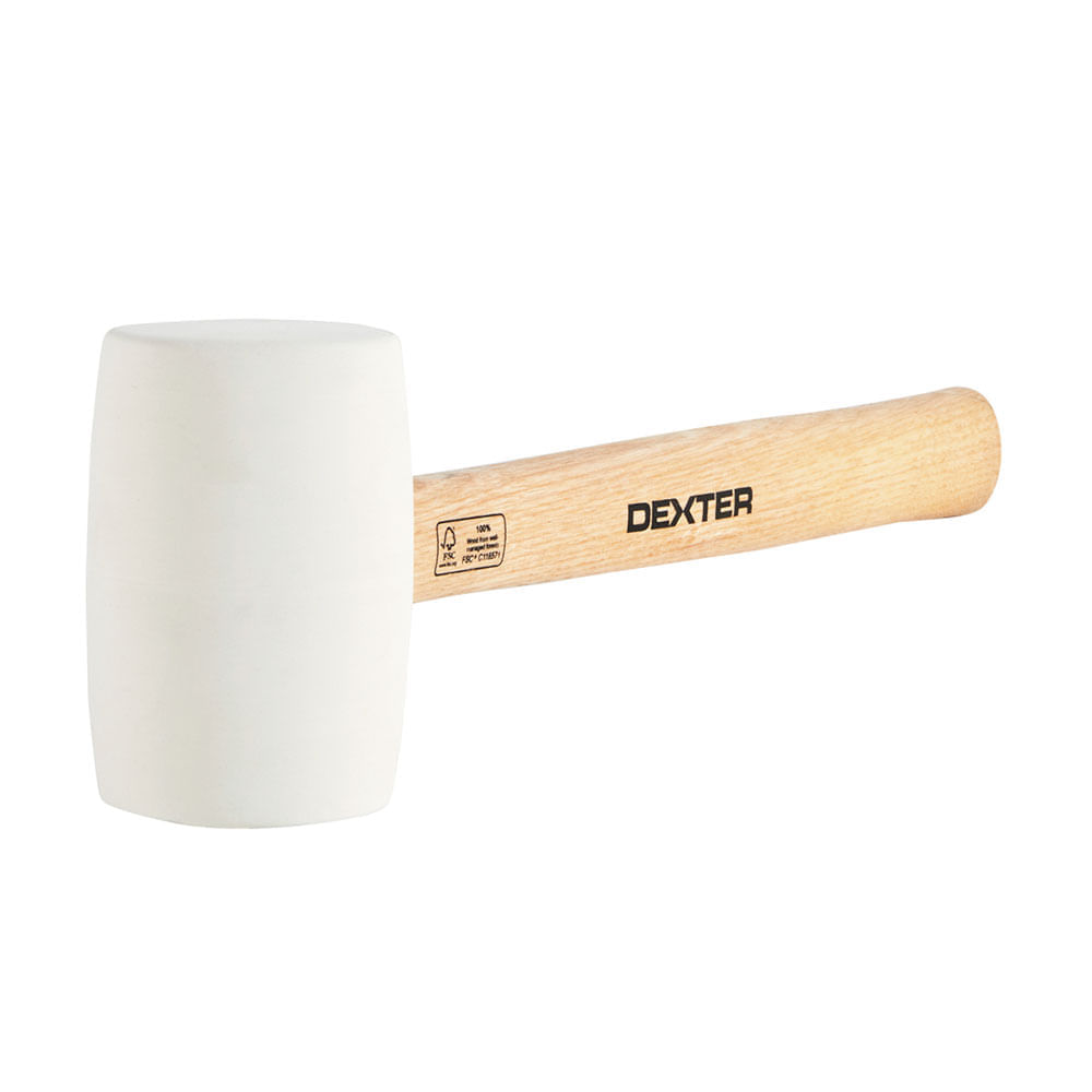 Mazo de goma blanco 60mm madera