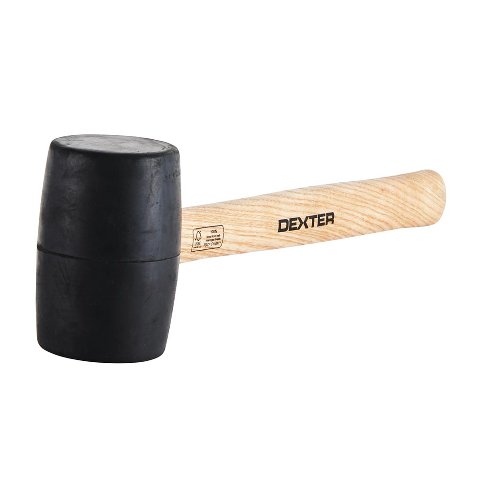 Mazo de goma negro 60mm madera