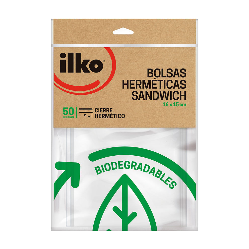 Bolsa hermética sandwich biodegradable 16x15cm