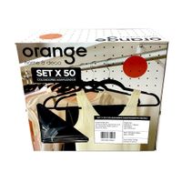 Set x 50 colgadores agamuzados Negro