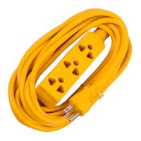 Extensión 3 tomas tierra 3x18awg 5m Amarillo