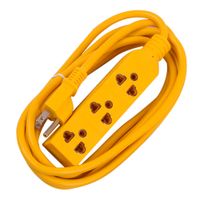 Extensión 3 tomas tierra 3x18awg 3m Amarillo