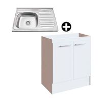 COMBO Mueble bajo lavadero + Lavadero 1 poza con escurridor