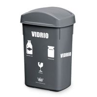 Papelera rectangular 27.8 litros Vidrio