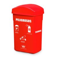 Papelera rectangular 27.8 litros Residuos Peligrosos
