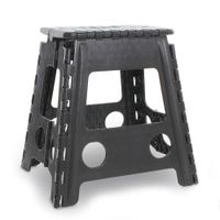 Banco plegable 39cm alto Negro