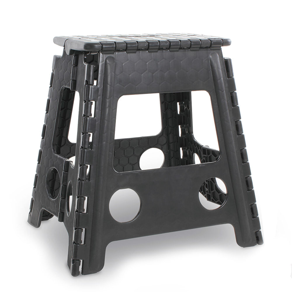 Banco plegable 39cm alto Negro