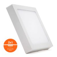 Downlight 2 en 1 cuadrado 15W luz blanca