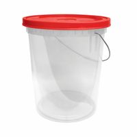Balde comercial 20l con tapa Rojo