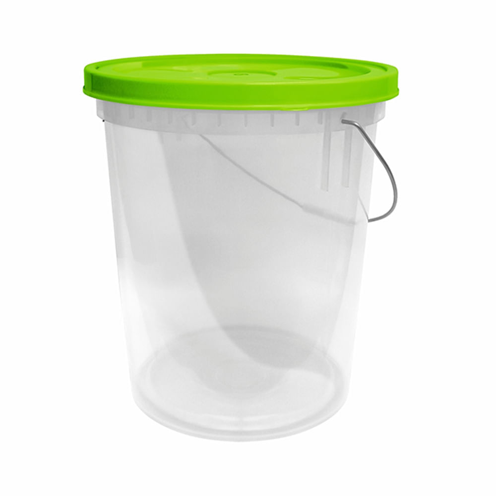 Balde comercial 20l con tapa Verde