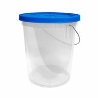 Balde comercial 20l con tapa Azul