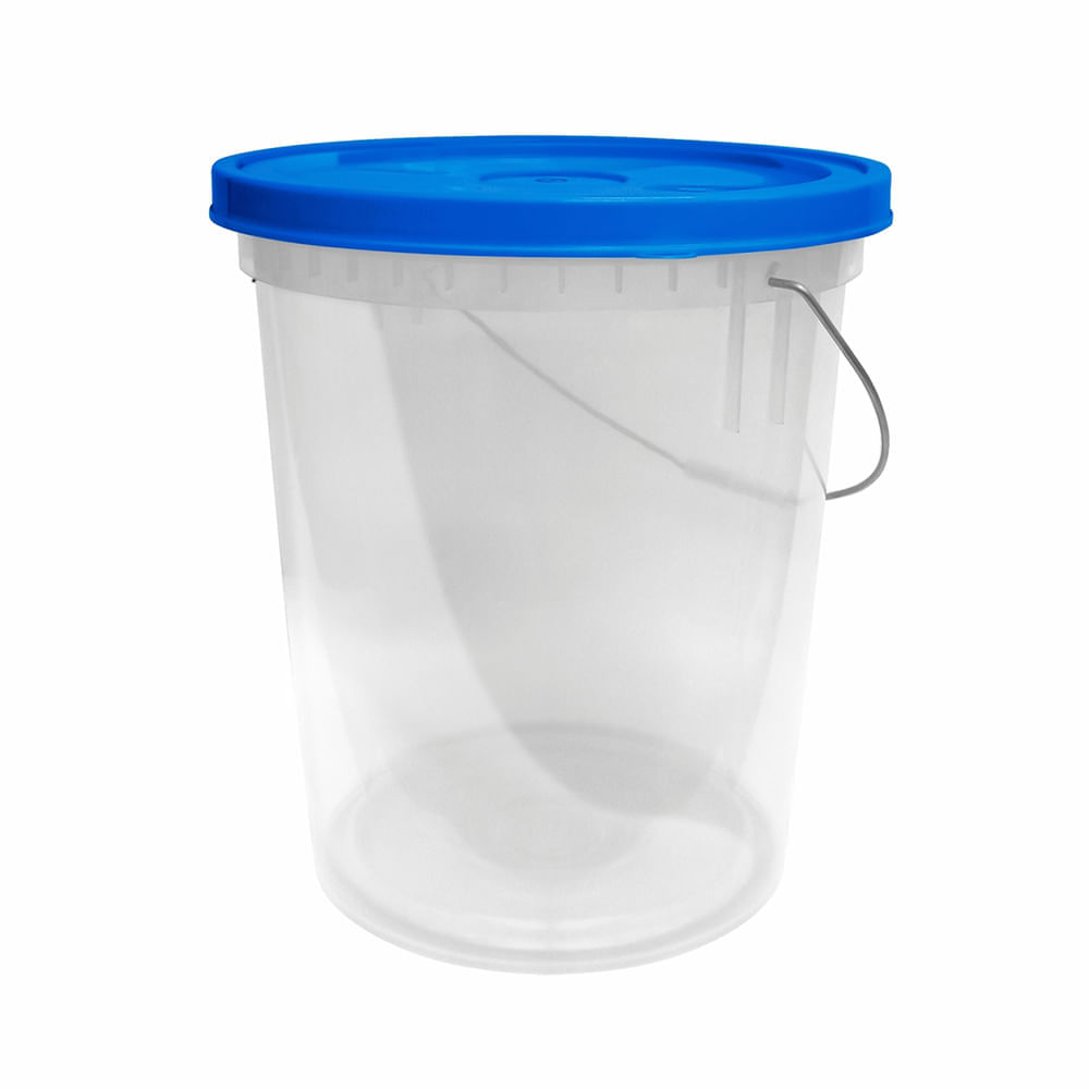 Balde comercial 20l con tapa Azul