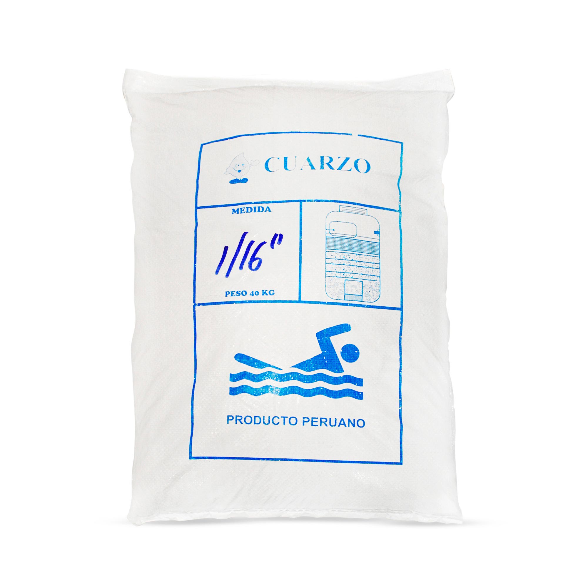 Arena de cuarzo en saco 1/16 x40 kg