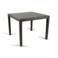 Mesa Tavarúa con vidrio 75 x 75 cm