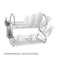 Escurridor de platos Jazmin 2 niveles cromado Orange