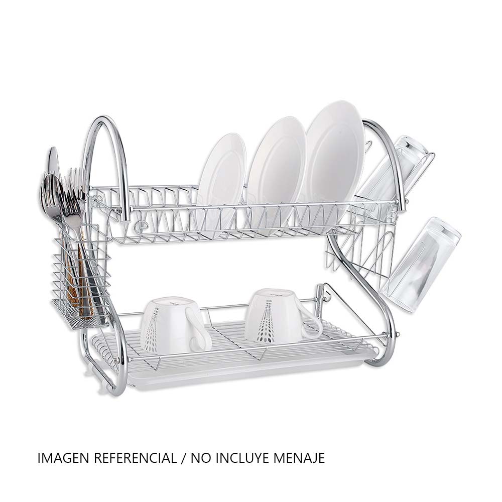 Escurridor de platos Jazmin 2 niveles cromado Orange