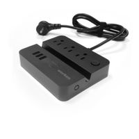 Supresor de picos Cube 3 tomas 3 USB negro