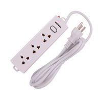 Extensión 3 tomas Univ Tierra 2m blanco