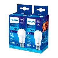 Foco LED Philips E27 14W Luz Fría x 2 unidades