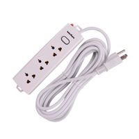 Extensión 3 tomas universal tierra 5 metros Blanco