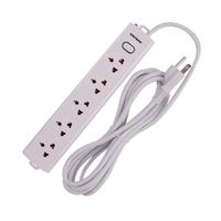 Extensión 5 tomas universal tierra 3 metros Blanco