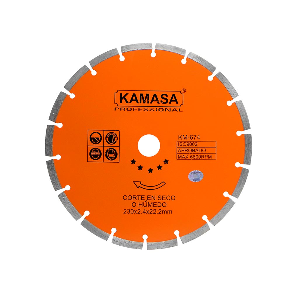 Disco diamant Naranja acero 230