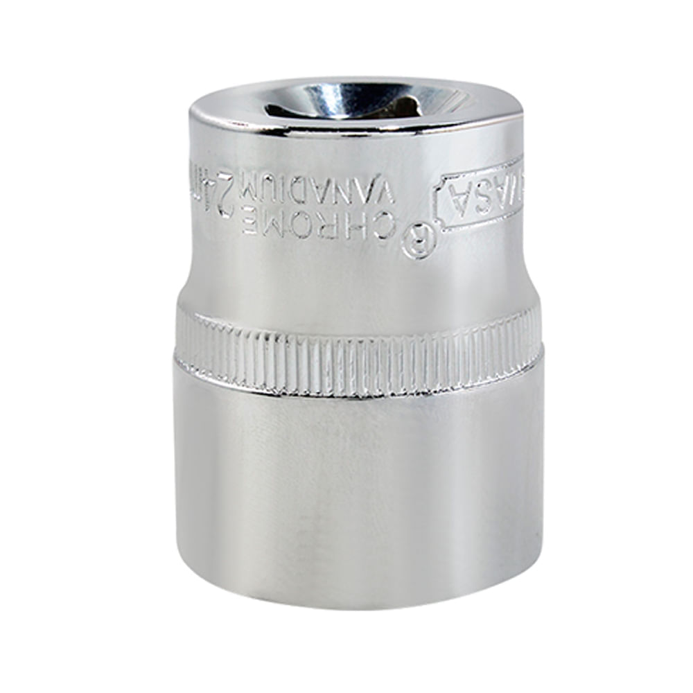 Dado cromado 1/2"" 24mm CRV