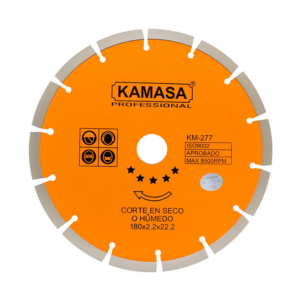 Disco diamantado Naranja acero 180
