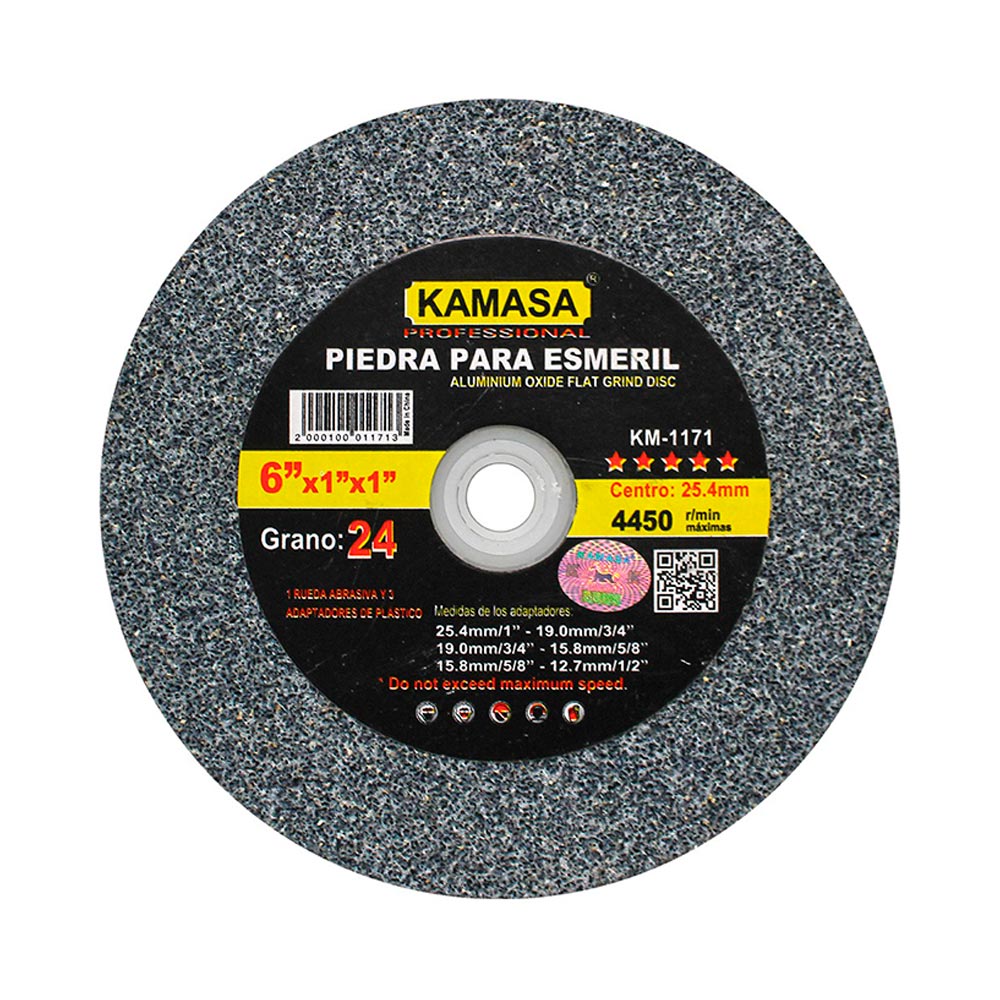 Piedra para esmeril 6"" x 1 x 1 A24