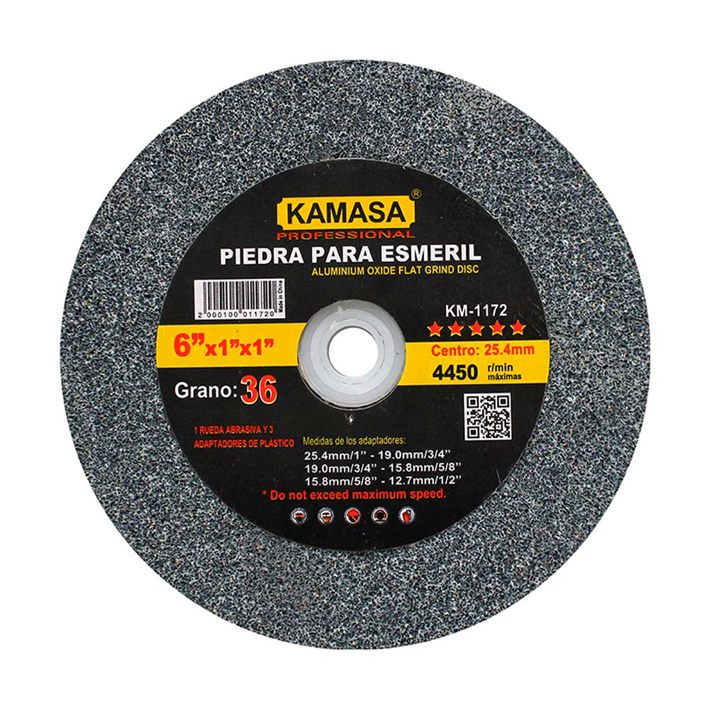 Piedra para esmeril 6"" x 1 x 1"" A36