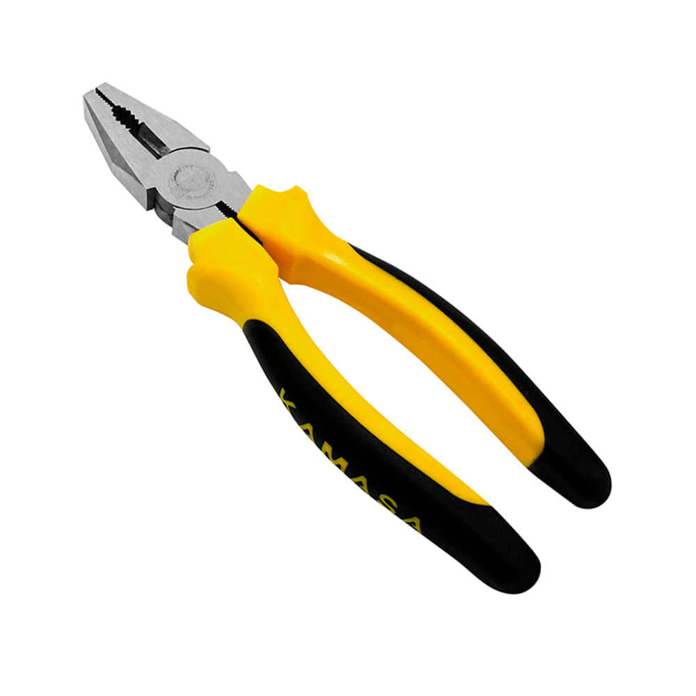Alicate universal en acero mango de goma 8""