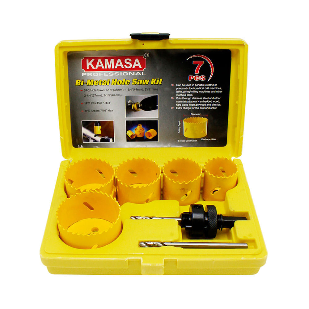 Juego sierra copa Bi-metal x 7 piezas