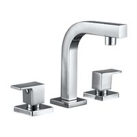Mezcladora para Lavatorio Bimando Vainsa Minimal Cuadrada 8"" Baja Plata Cromado