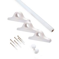 Pack cortinero Madera Blanco 250cm