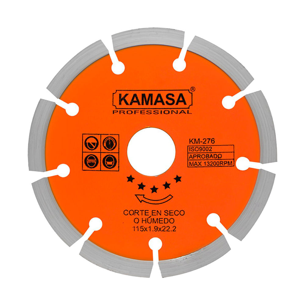 Disco diamantado Naranja acero