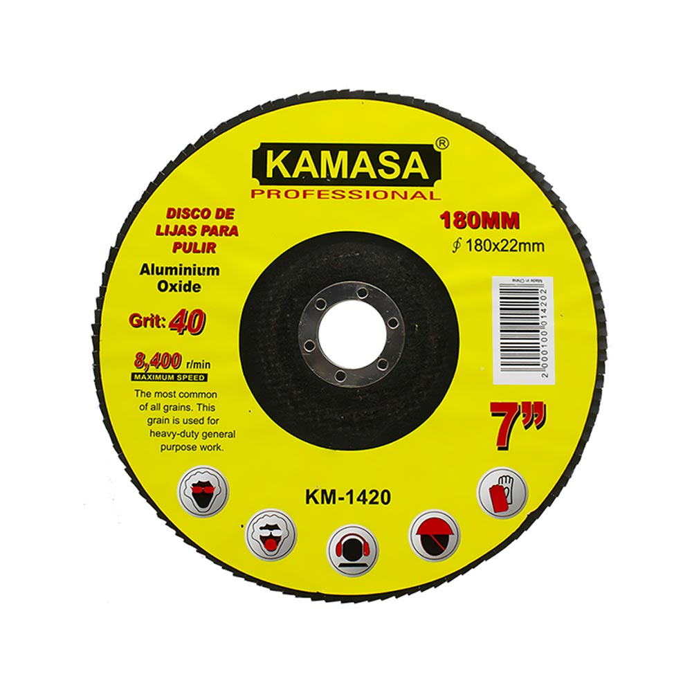 Disco lija para pulir P40 180mm x 22.23