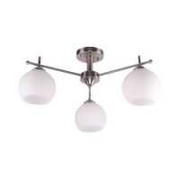 Lámpara Colgante Isla E27 3 Luces Blanco/Cromo Ikelite