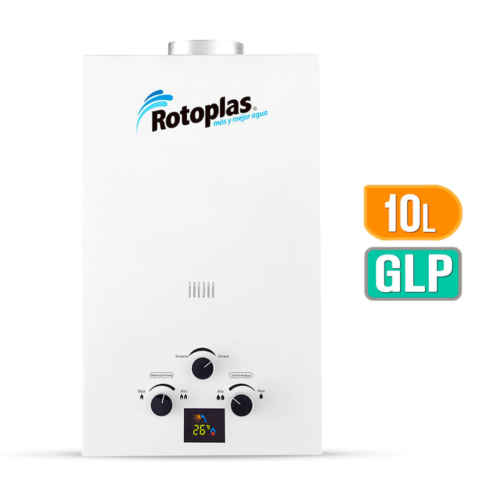 Calentador a gas GLP Rotoplas Flaming 10 litros
