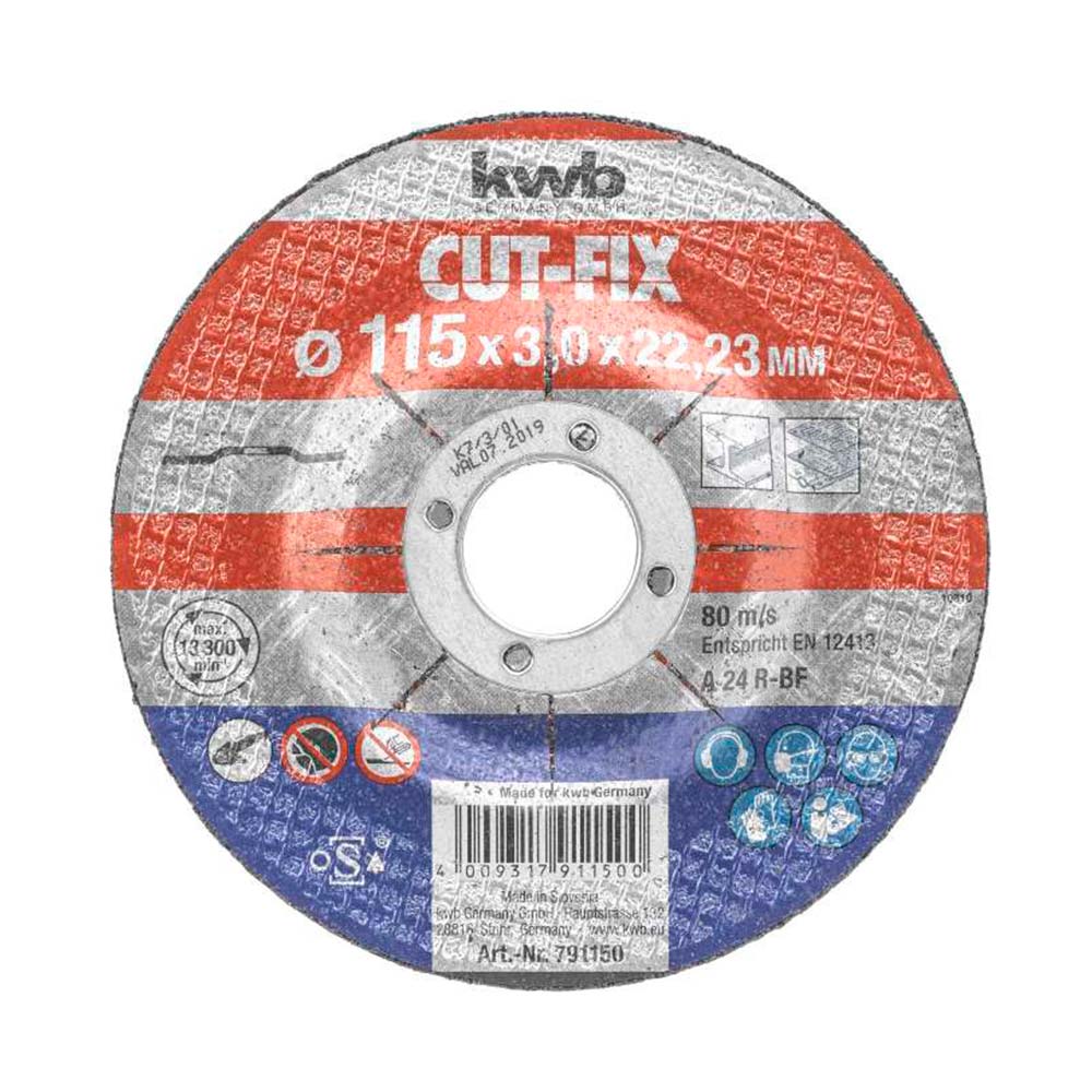 Disco de corte para metal 115x3x22mm