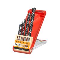 Juego de brocas espiral para madera y acero x5u